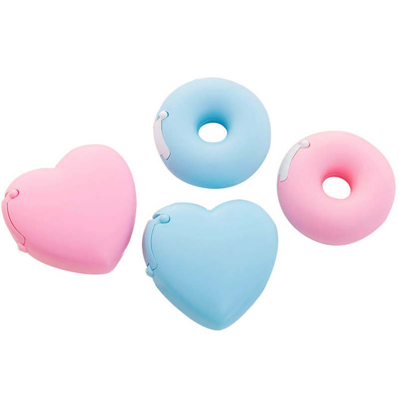 Hot sale 3% discount promotion Candy Color Sweet heart Donuts Tape Dispenser with Tape/Circle cake cutter/Donuts tape cutter