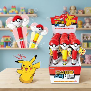 Varita de burbujas Pokémon con forma de Poké Ball, juguete de plástico coreano para niños, para jugar al aire libre, regalo de verano, venta al por mayor para niños - Product Image 2