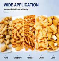 Ligne de production entièrement automatique pour aliments frits soufflés, tels que Doritos, Bugles, chips en forme de coquille, torsades de pâte frites et bâtonnets de snacks croustillants