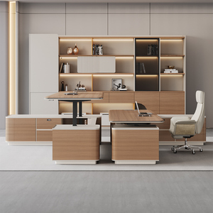 <span class=keywords><strong>Scrivania</strong></span> Direzionale di Lusso Moderna a Forma di L con Cassetti e Spazio di Archiviazione, <span class=keywords><strong>Scrivania</strong></span> Regolabile in Altezza - Product Image 2