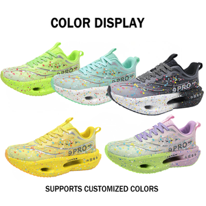 Chaussures de course décontractées unisexes à effet dégradé, légères, respirantes, en mesh, à lacets, confortables, avec semelle intermédiaire amortissante - Product Image 2