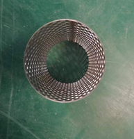 Tube en maille d'acier inoxydable de 0,02 cm d'épaisseur, cylindre perforé rond, filtre pour liquide, pour pompe et composants de moteur