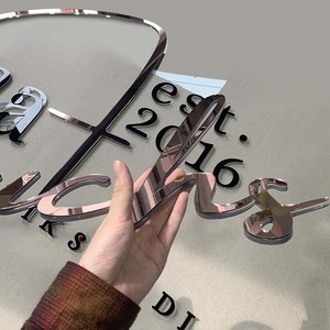 Pubblicità a colori in acrilico con <span class=keywords><strong>taglio</strong></span> <span class=keywords><strong>Laser</strong></span> lettere Logo personalizzate segno di ricezione ufficio edificio segno di segnaletica salone di bellezza logo parete segno - Product Image 4