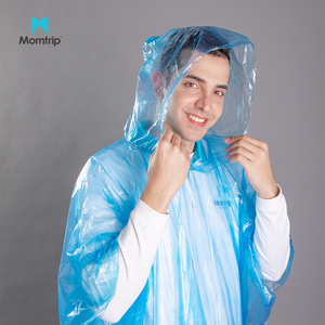 Vente chaude Poncho de pluie jetable en plastique transparent imperméable en PE imperméable facile à transporter Vêtement de pluie d'extérieur avec capuche - Product Image 2