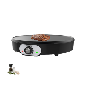 Machine à crêpes et à gaufres à température réglable et plaque fixe, avec indicateur d'alimentation et de prête à l'emploi - Product Image 2