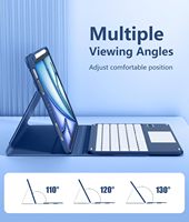 Étui pour iPad Air 11 pouces résistant aux taches, étui pour tablette, pavé tactile multi-touch, protection, étui pour Air 5e/4e génération 2025/2024, étui pour clavier