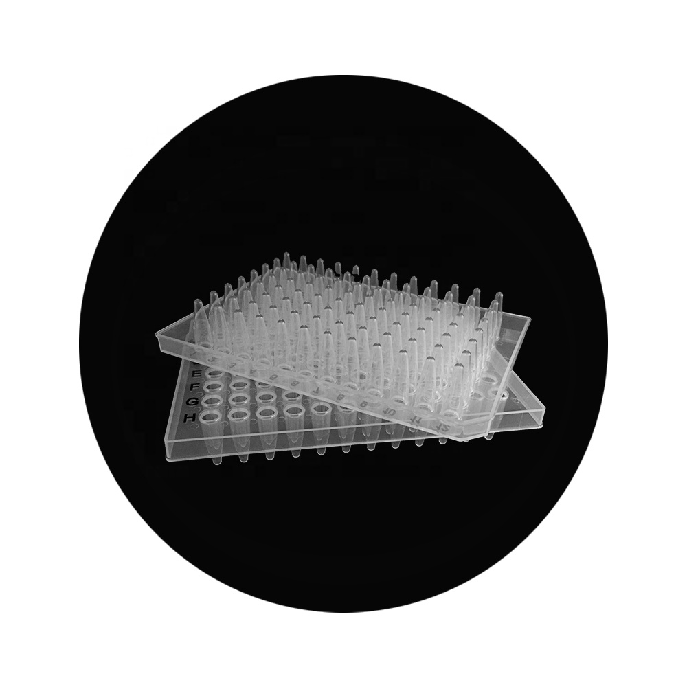 Пластиковая прозрачная полуюбка, 0,2 мл, 96 скважин, микро-Центрифуга