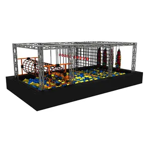 Populaire Duurzaam Veiligheid Aangepaste Indoor Park Over 30 Games Volwassenen Indoor Ninja Warrior Met Beschermende Netto