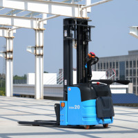 Nouveau design Chariot élévateur gerbeur double élévateur 1,5t 2t 3t 3000mm 5000mm de levée pour logistique d'entrepôt, gerbeur électrique à double palette