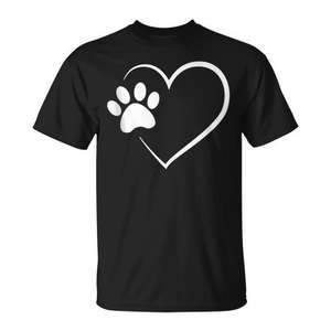 <b>Dog</b> Paw Heart Tank Top T-Shirt <b>for</b> <b>Dog</b> Mom Lovers Promotional <b>Gift</b> <b>for</b> <b>Dog</b> <b>Owners</b> - Product Image 1