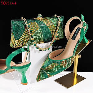 YQ2313 nuovo colore <span class=keywords><strong>argento</strong></span> moda <span class=keywords><strong>scarpe</strong></span> italiane <span class=keywords><strong>con</strong></span> abbinamento pochette calda africano grande matrimonio <span class=keywords><strong>con</strong></span> <span class=keywords><strong>tacco</strong></span> alto e borsa Set festa - Product Image 4