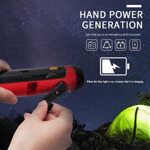 Boruit <span class=keywords><strong>portable</strong></span> Manivelle 1800mAh lithium à piles <span class=keywords><strong>radio</strong></span> dynamo d'urgence lampe de poche led - Product Image 2