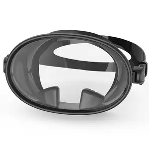 水泳とダイビングのための新しいデザインのフレームレスワイドビューフルフェイススキューバオーバルシュノーケリングダイビングマスク