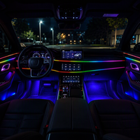 Trontech Dual Zone 14 in 1 Kit Lampu Ambient Mobil CHASER RGB Kontrol Dual Zone Dapat Dipotong 110cm Strip LED Kontrol APP Sinkronisasi Musik