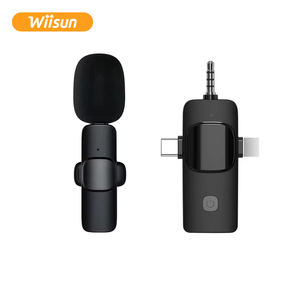 Microphone cravate sans fil professionnel K15 pour studios, podcasts, streaming en direct, enregistrement de courtes vidéos, réduction du bruit Wiisun - Product Image 5