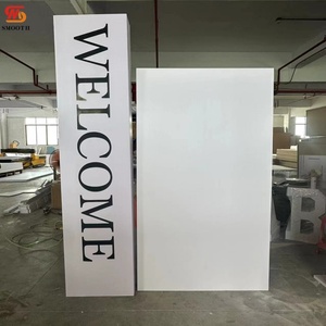 Letrero de Bienvenida para Boda Personalizable de PVC Blanco de Lujo, en Oferta, para Decoración de Recepción de Bodas - Product Image 2
