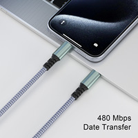 Cable de Datos USB Tipo C con Conector en Ángulo, Cable de Carga Rápida Trenzado, Venta al Por Mayor del Fabricante