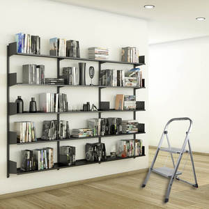 บันไดเหล็กพับได้ 2 ตอน พร้อมฐานกันลื่น รับน้ำหนักได้ 150 กก. - Product Image 6