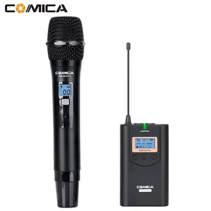 COMICA CVM-WM100 H Mikrofon Nirkabel UHF, Mikrofon 48 Saluran Profesional dan Mikrofon Genggam Cocok untuk Kamera dan Kamera Perekam
