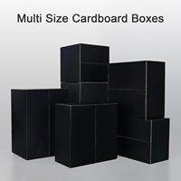 Cajas de Envío Medianas, Paquete de 200 Cajas Rígidas de Cartón Corrugado, Cajas de Correo Negras Ecológicas y Duraderas para Mudanza