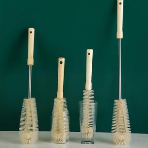 <b>Bottle</b> <b>Brush</b> Cup Cleaning <b>Brush</b> Long Handle Nylon Wood Handle For Kitchen Household Use - Product Image 3