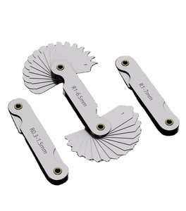 Hochpräzises Edelstahl-Radiusschablonen-Set zur Messung von Kreisbögen, 0,001 mm Genauigkeit, R0,3-1,5/R1-6,5/R1-7/R7,5-15 mm - Product Image 1