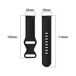 Yüksek kalite 20mm silikon Samsung Galaxy için akıllı saat kayış izle 4 5 6 spor Band aktif 2 40/44mm bilezik - Product Image 2