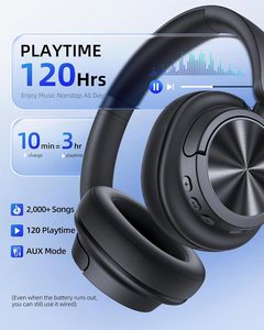 Auriculares Híbridos con Cancelación Activa de Ruido, Audio de Alta Resolución, Graves Profundos, Batería de 800 mAh, Larga Duración, Resistentes al Agua IPX-4 - Product Image 3