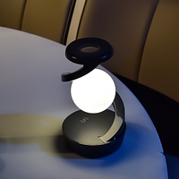Lámpara de Noche Innovadora con Levitación Sensorial para Sala de Estar u Oficina, Moderna, en Espiral, RGB, Gris