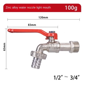 Vòi nước ngoài trời hiện đại kiểu Trung Quốc 1/2 inch, mẫu mới 2025, chất liệu hợp kim kẽm, van gốm, dùng cho tòa nhà văn phòng - Product Image 2