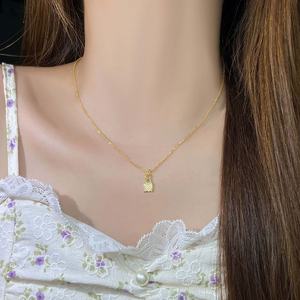 Collares de Moda con Circonita Cúbica Brillante, Joyería Chapada en Oro de 18K, Collar con Cierre de Corazón para Mujer - Product Image 6