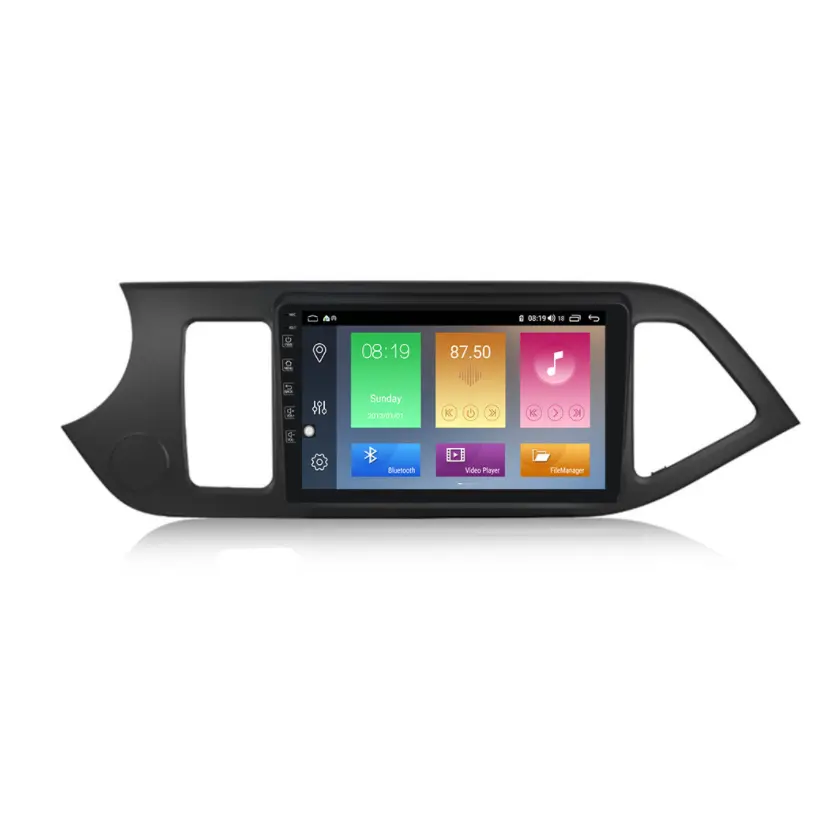 Android large screen central control vehicle navigation integrated 4+64G DSP for KIA PICANTO MORNING 2011-2014