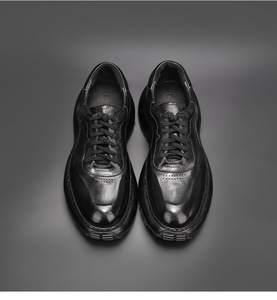 Zapatos informales blancos, antideslizantes y resistentes al desgaste, suela gruesa, zapatos de cuero de caballo para hombre - Product Image 3