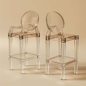 Taburete de Bar de acrílico moderno ajustable, silla alta Lucite transparente para Hotel, comedor, dormitorio, escuela, Aplicación versátil - Product Image 4