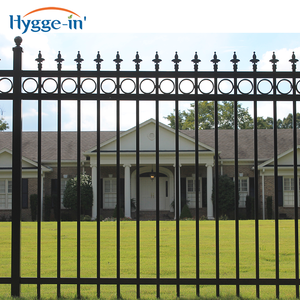 Черный материал железный забор панели стальной металлический забор ограждение ограждения для общественного сада - Product Image 5