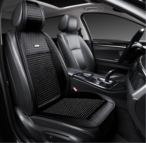 Nouvelle conception, cuir + perles en bois, ventilation, style sportif, compatible airbag, couleurs personnalisables, housses de siège de <span class=keywords><strong>voiture</strong></span> universelles, <span class=keywords><strong>coussin</strong></span> - Product Image 4