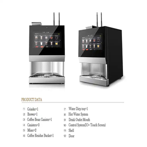 Distributeur automatique de <span class=keywords><strong>café</strong></span> frais <span class=keywords><strong>moulu</strong></span> instantané de bureau entièrement automatique avec écran tactile - Product Image 4