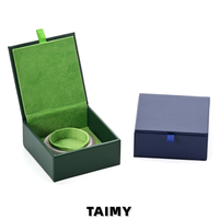 Boîte d'emballage pour bijoux en cuir PU avec logo personnalisé, boîte de présentation carrée en velours pour bracelets et joncs, petit MOQ 2 pièces, boîte de rangement cadeau, vente en gros