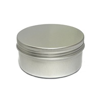 Boîte en aluminium recyclable de 250 ml, ronde, argentée, au design épuré, pour cire capillaire, maquillage, personnalisable, idéale pour le rangement de cadeaux