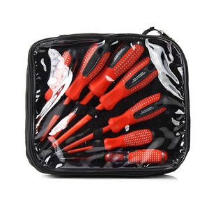 Insulated Screwdriver Set 7 Piece 1000V Red Handle <b>Electrician</b> <b>Tools</b> <b>Kit</b> For Home Repair - Product Image 1