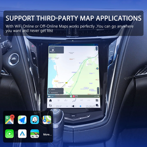 วิทยุติดรถยนต์ Qualcomm Android 13 สำหรับ Cadillac ATS CTS SRX ปี 2013-2018 รองรับ Carplay ระบบนำทาง GPS เครื่องเล่นมัลติมีเดีย วิดีโอ 128GB - Product Image 4