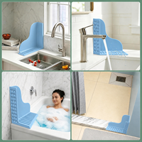 Protection anti-éclaboussures en silicone imperméable et durable pour évier, réutilisable, sans adhésif, bloqueur d'eau pour comptoir de salle de bain et évier de cuisine