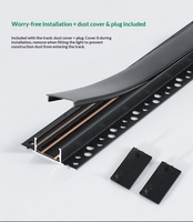 Système d'éclairage sur rail magnétique LED COB 36V encastré en aluminium moulé sous pression, éclairage de plafond intérieur minimaliste pour projets résidentiels et commerciaux
