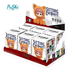 EAKI <span class=keywords><strong>Jujutsu</strong></span> <span class=keywords><strong>Kaisen</strong></span> - Caja Sorpresa de Figuras de Gatos Sentados de la Temporada 2, Anime Chibi, Figuras Coleccionables de Escritorio, Regalo, Juguete - Product Image 1