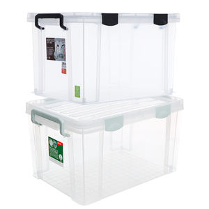 Citylife Wholesale Custom Logo 20 26 30 40 43 45 55 58 65 96 Liter Transparent Clear Plastic Storage Tote Box Container With Lid