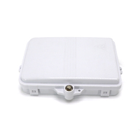 Caja de Distribución de Fibra Óptica para Exteriores de 6 Puertos, IP66, PC+ABS, Completamente Equipada con Divisor PLC 1x4 1x6 para Infraestructura FTTx