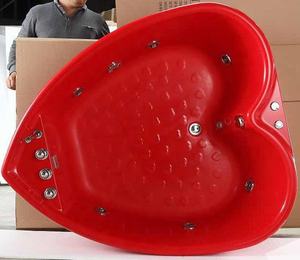 حمام رومانسي على شكل قلب لشخصين ، حمام دوامة داخلي للتدليك في الزاوية - Product Image 2
