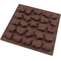 1153 Marchandise en Stock Moule Silicone Chocolat 25 Cavités Forme Boîte Cadeau Décoration Noël Bac à Glaçons Résine Moule Réutilisable