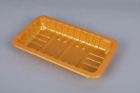 Vente en gros Récipients alimentaires en plastique à usage unique Plateau biodégradable pour carte Plateau plastique pour viande de poisson