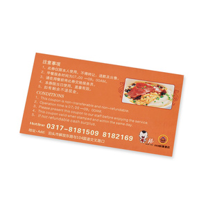 Zuoluo <span class=keywords><strong>Bon</strong></span> prix Carte en papier Coupon <span class=keywords><strong>de</strong></span> <span class=keywords><strong>réduction</strong></span> Coupon <span class=keywords><strong>de</strong></span> petit-déjeuner <span class=keywords><strong>Bon</strong></span> cadeau <span class=keywords><strong>Bon</strong></span> imprimé personnalisé - Product Image 3